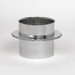 Rookgasketeladapter, Ubbink Ubitherm, inox, enkelwandig/dubbelwandig, 125mm - 125mm